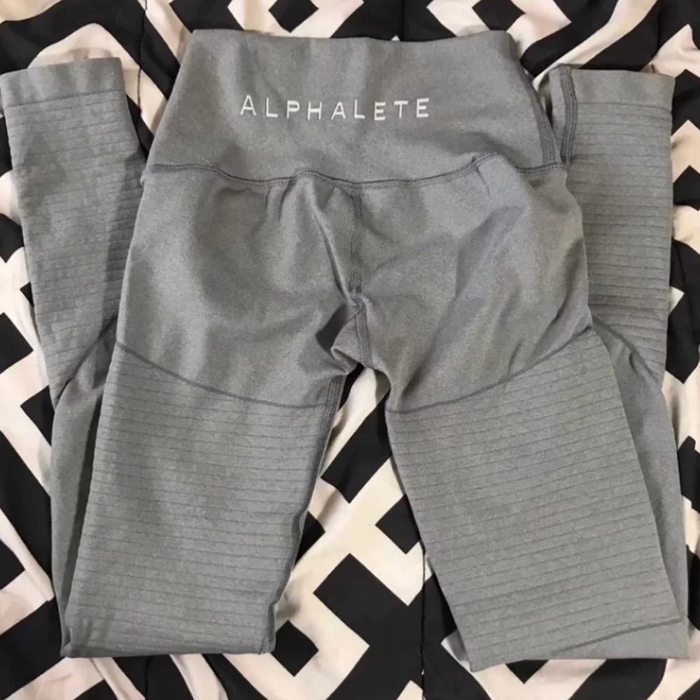 Grey Alphalete revival leggings